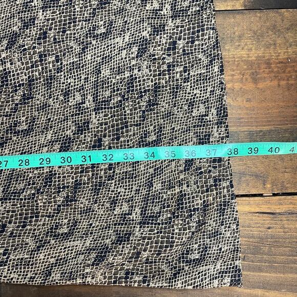 Y2K Vintage NY& Company Snake Print Brown Babydoll Slip Sleeveless Dress Size 14 - Picture 9 of 11